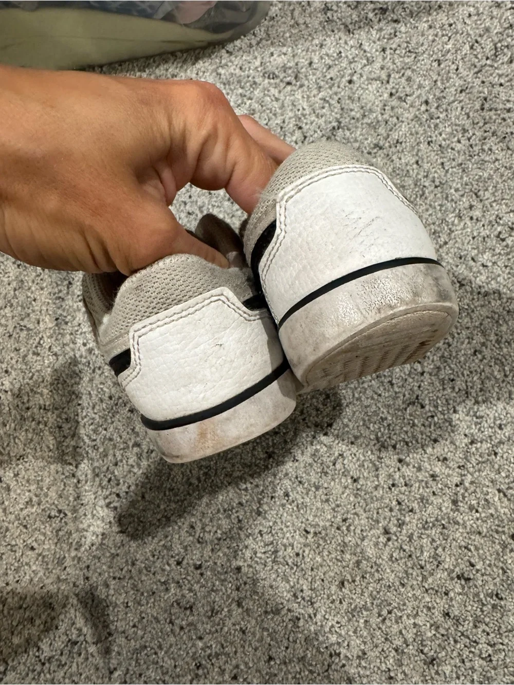 Nike Kids White and Black Velcro Sneakers